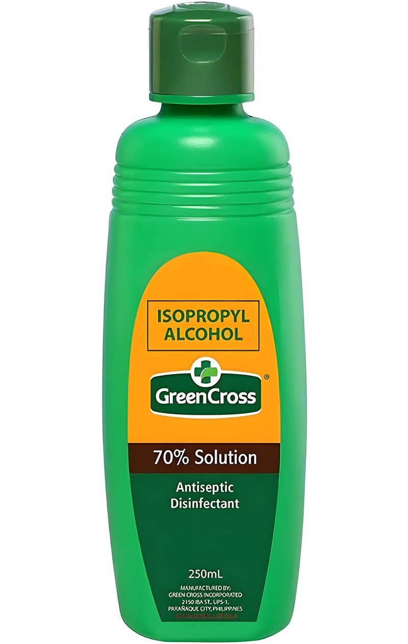 Green Cross محلول كحول الأيزوبروبيل 70% مطهر ومعقم 250 مل - Image 1